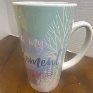 Disney Frozen II  "In My Element" ceramic latte mug featuring Elsa silhouette